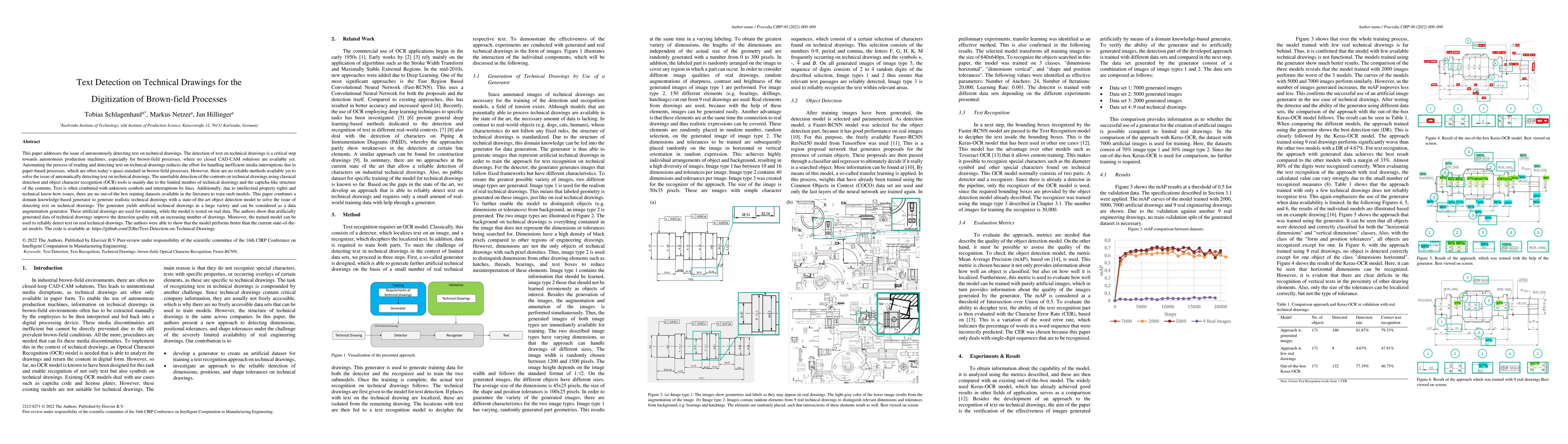 Thumbnail for Text Detection on Technical Drawings for the Digitization of Brown-field
  Processes