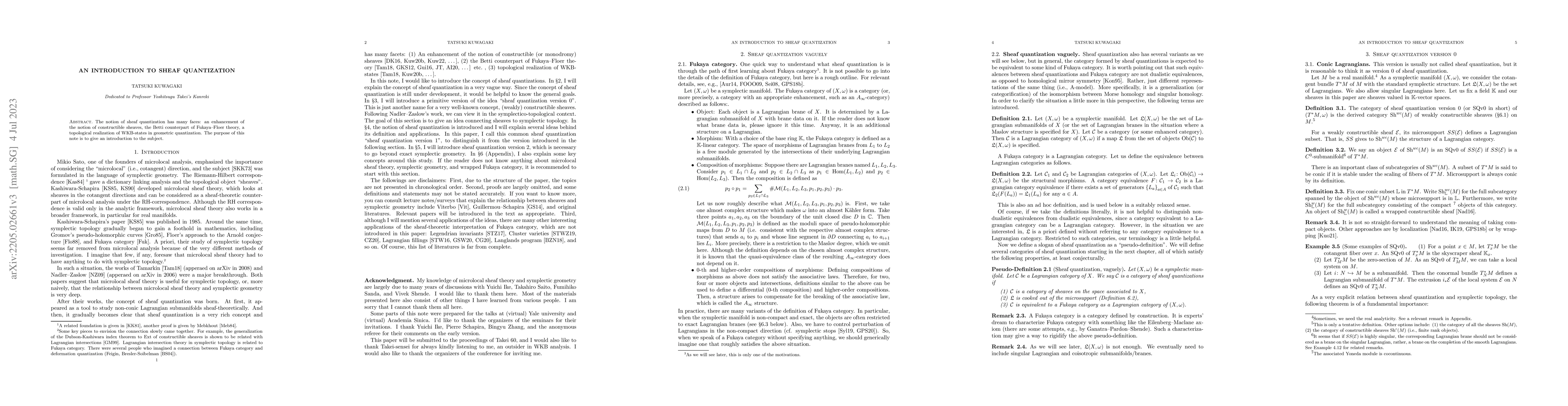 Thumbnail for An introduction to sheaf quantization