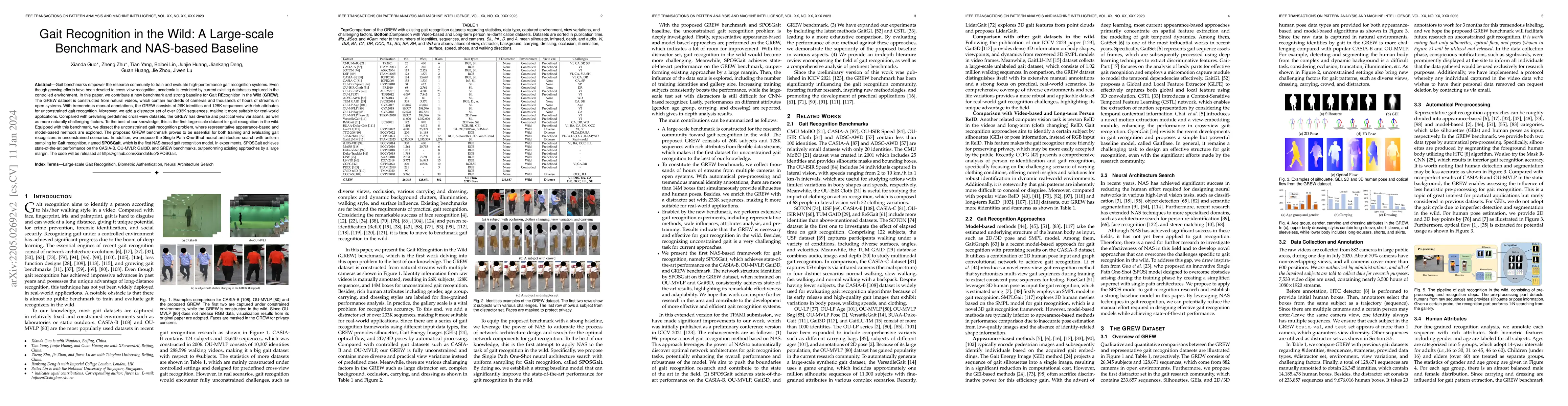 Thumbnail for Gait Recognition in the Wild: A Large-scale Benchmark and NAS-based
  Baseline