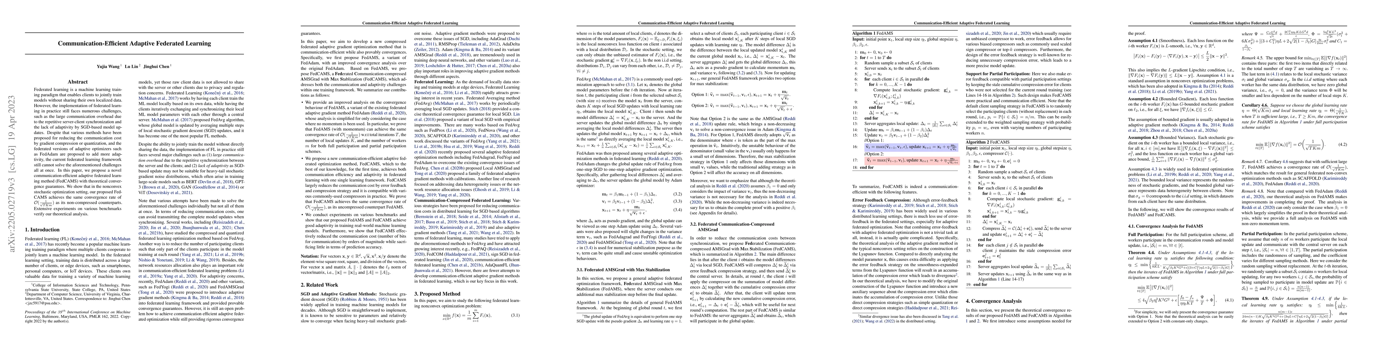 Thumbnail for Communication-Efficient Adaptive Federated Learning