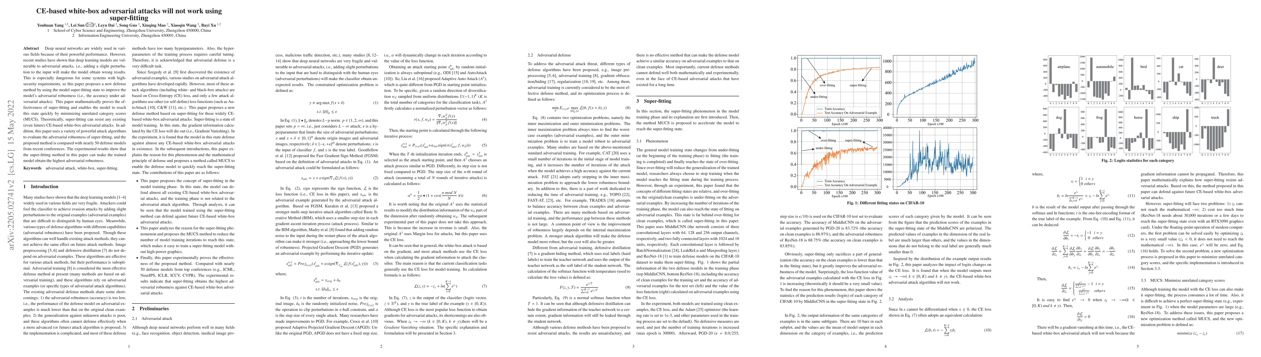 Thumbnail for CE-based white-box adversarial attacks will not work using super-fitting