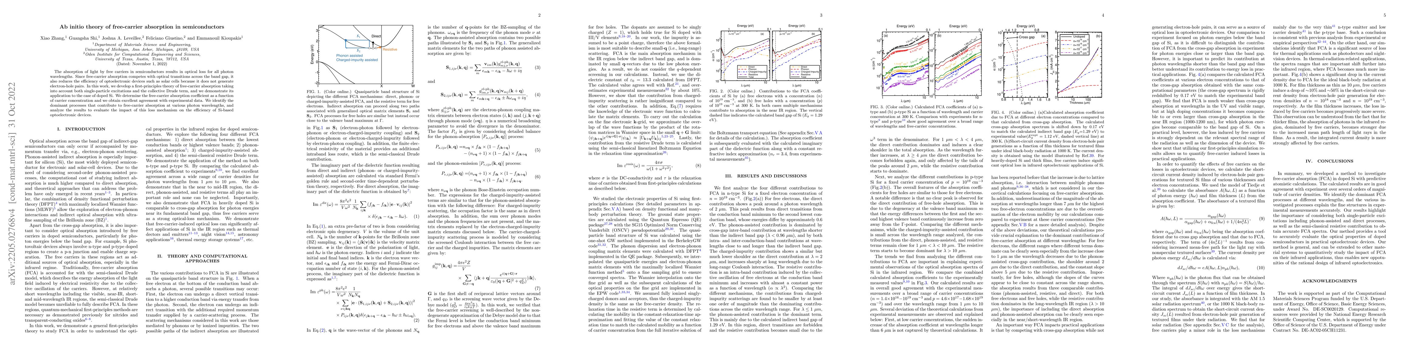 Thumbnail for Ab initio theory of free-carrier absorption in semiconductors