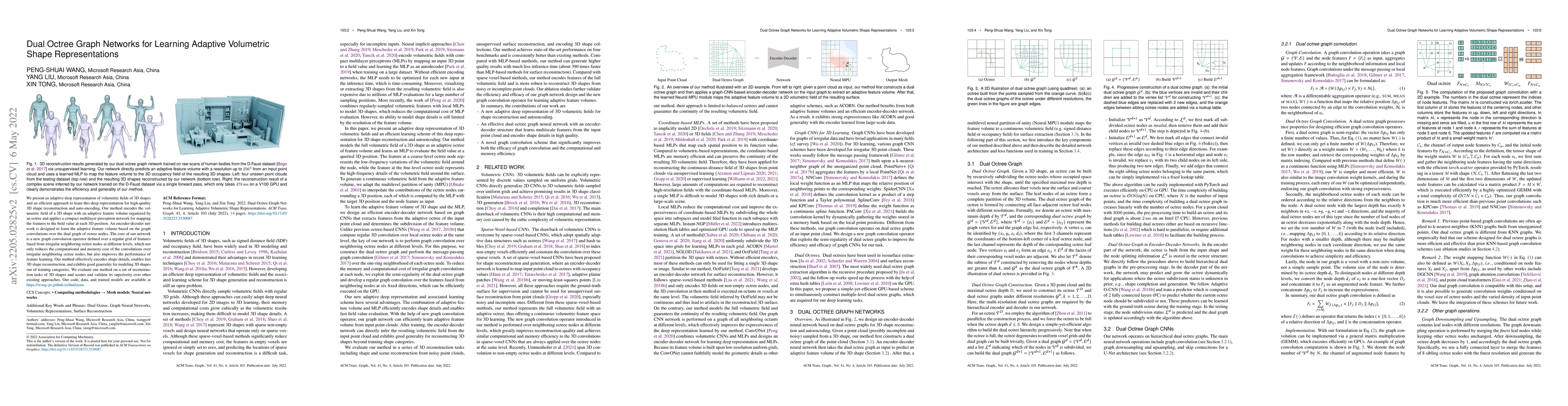 Thumbnail for Dual Octree Graph Networks for Learning Adaptive Volumetric Shape
  Representations