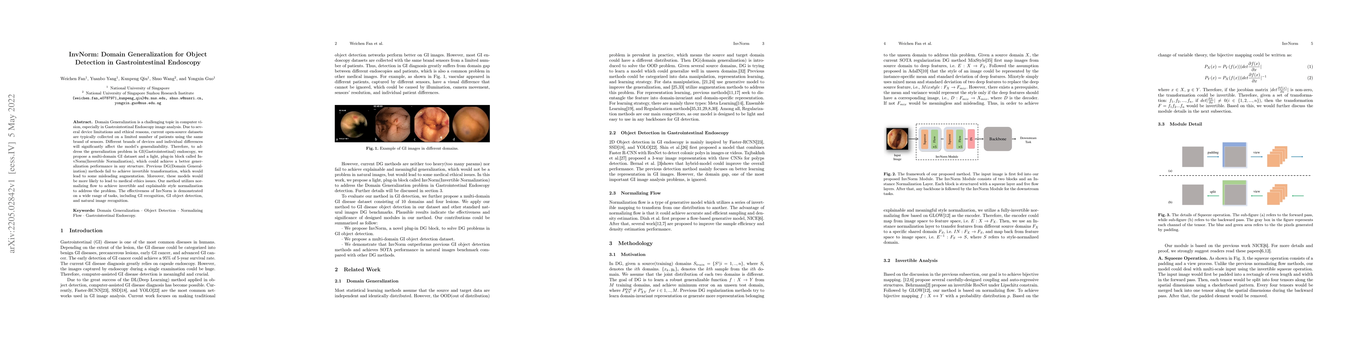 Thumbnail for InvNorm: Domain Generalization for Object Detection in Gastrointestinal
  Endoscopy