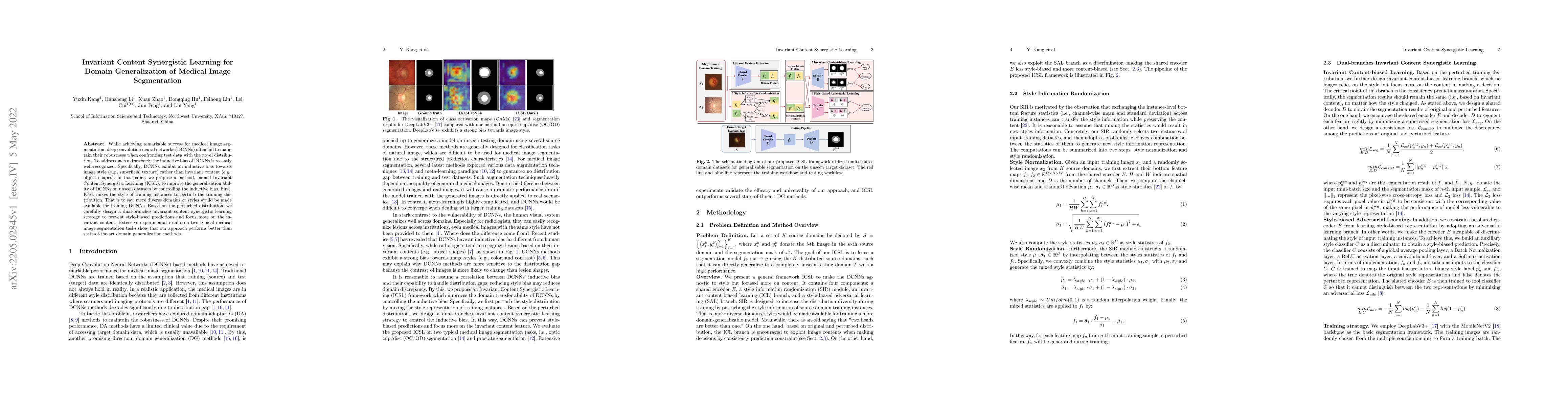 Thumbnail for Invariant Content Synergistic Learning for Domain Generalization of
  Medical Image Segmentation