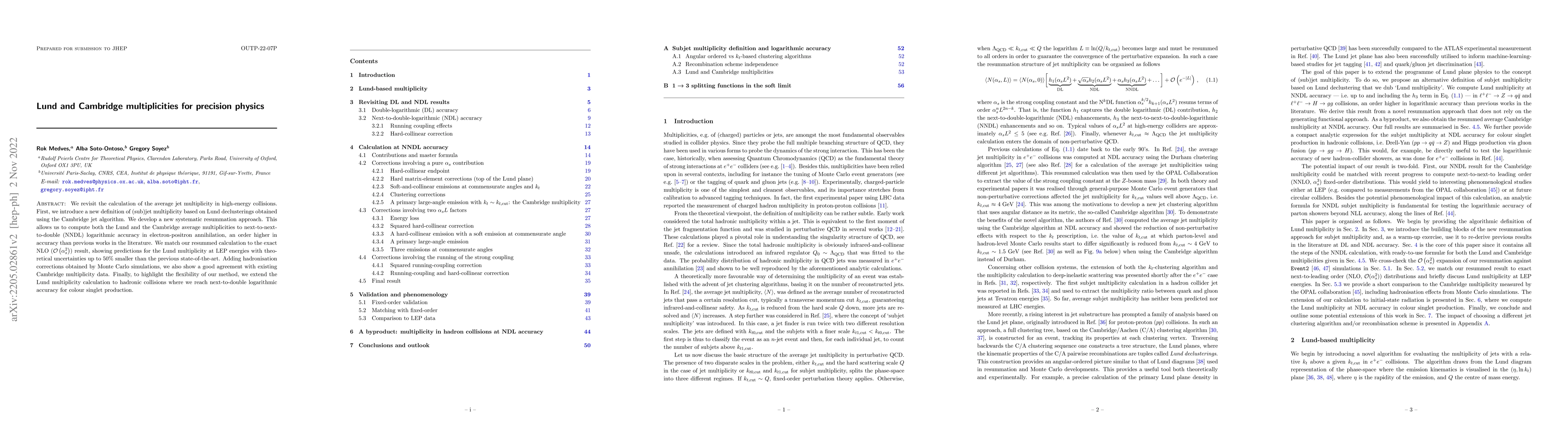 Thumbnail for Lund and Cambridge multiplicities for precision physics