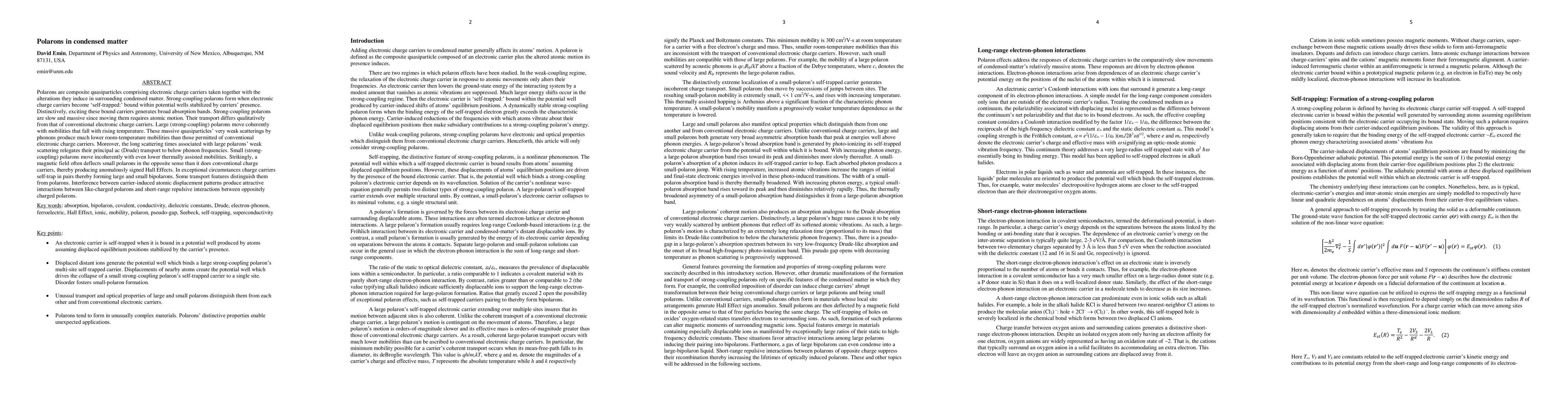 Thumbnail for Polarons in condensed matter