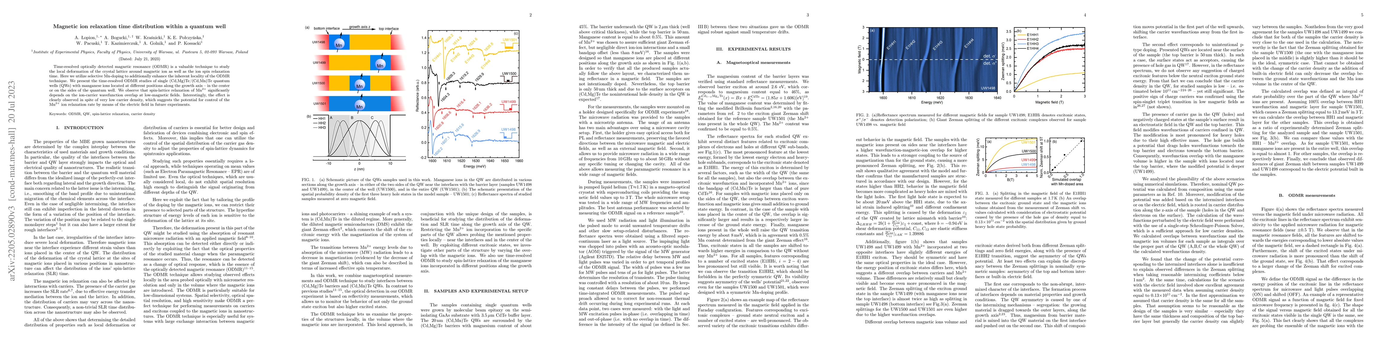 Thumbnail for Magnetic ion relaxation time distribution within a quantum well