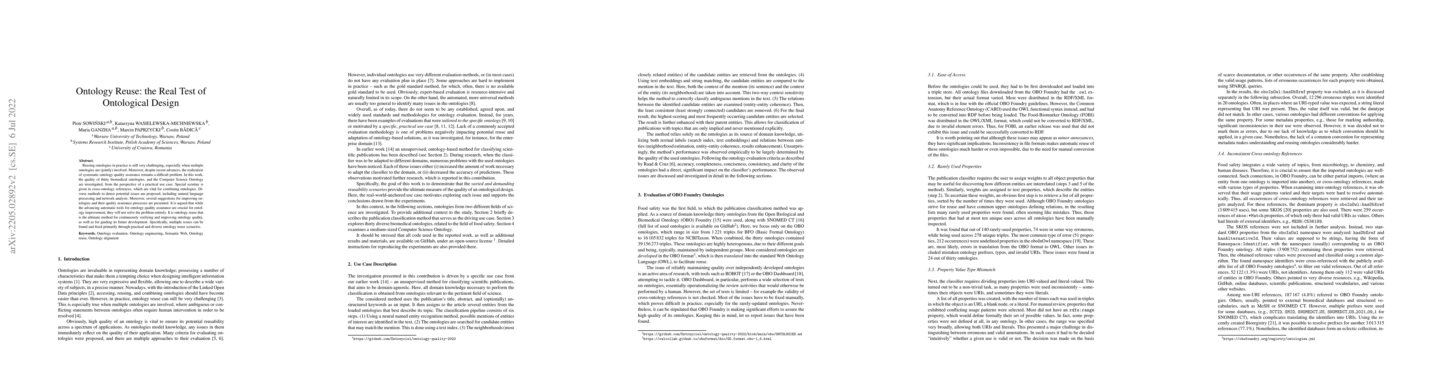 Thumbnail for Ontology Reuse: the Real Test of Ontological Design