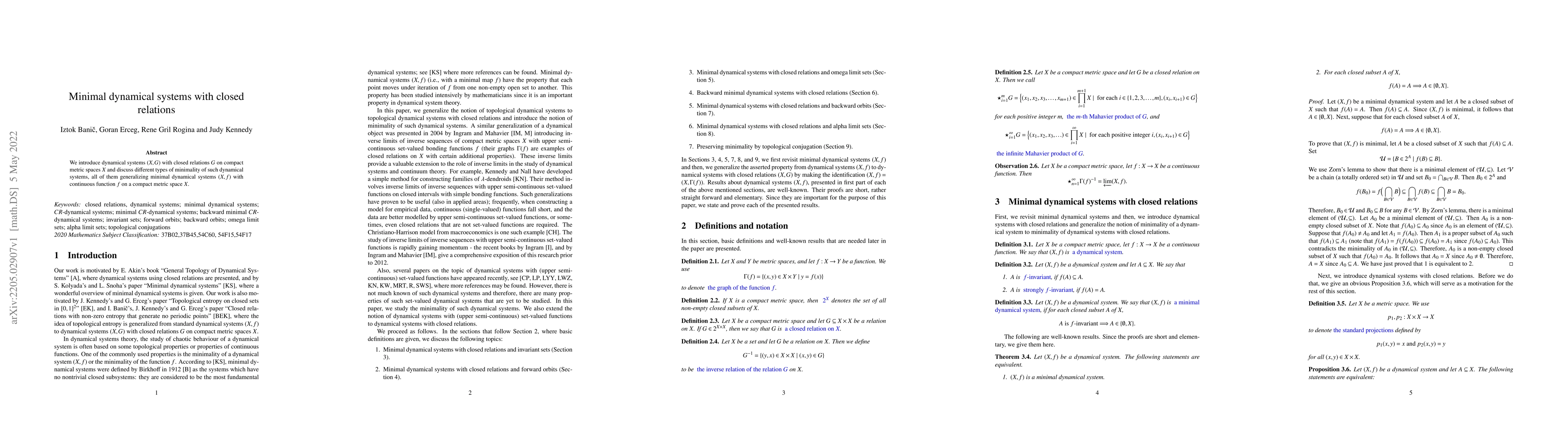 Thumbnail for Minimal dynamical systems with closed relations
