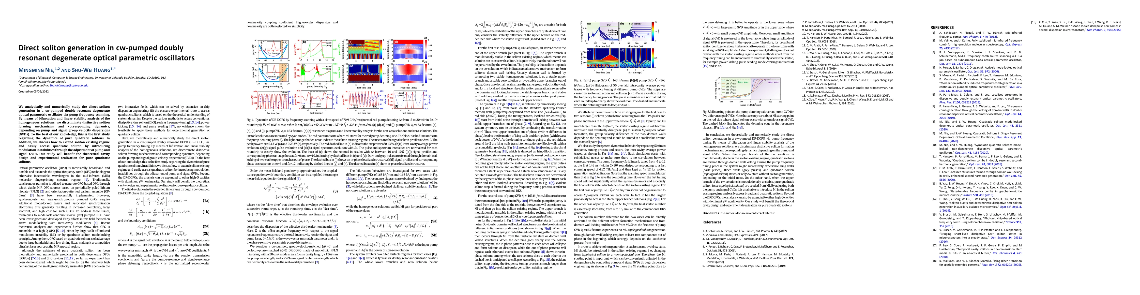 Thumbnail for Direct soliton generation in cw-pumped doubly resonant degenerate
  optical parametric oscillators