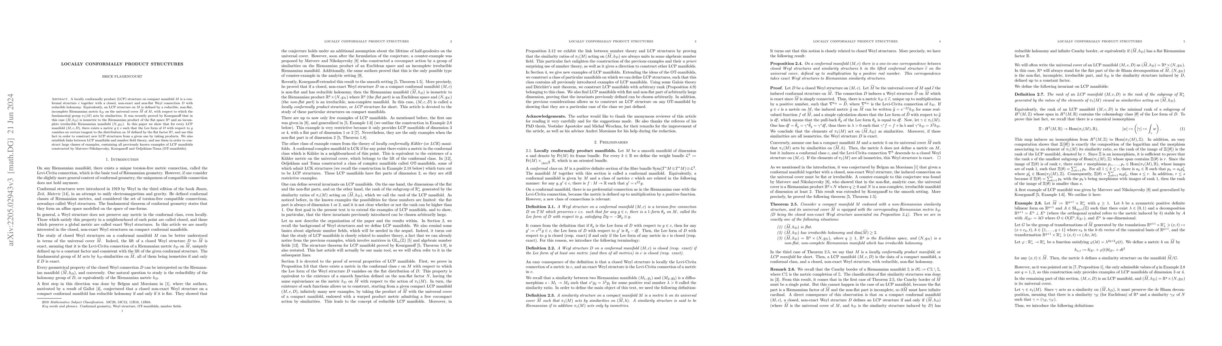 Thumbnail for Locally conformally product structures