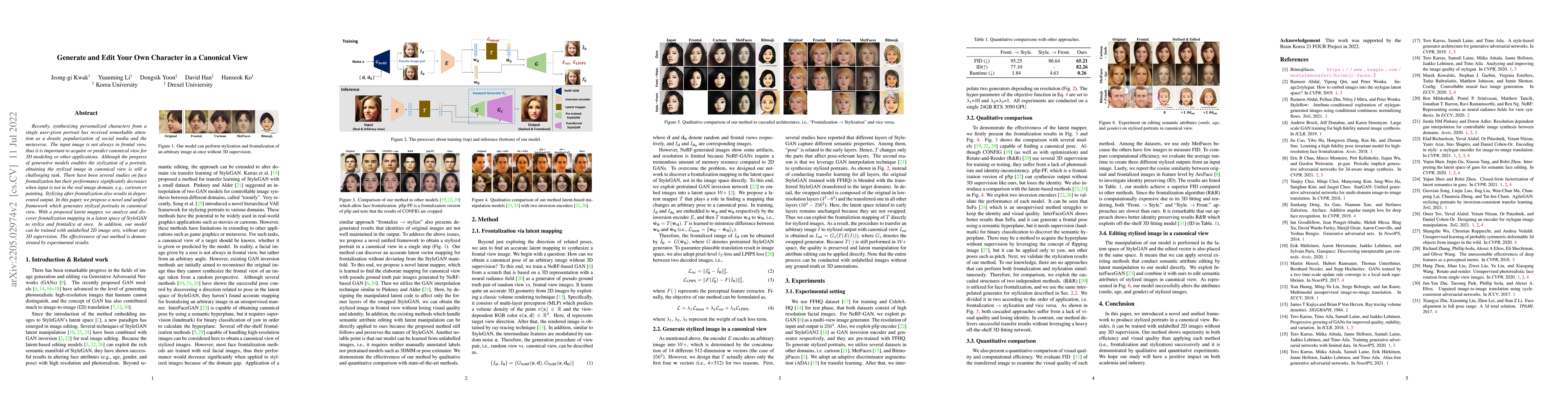 Thumbnail for Generate and Edit Your Own Character in a Canonical View
