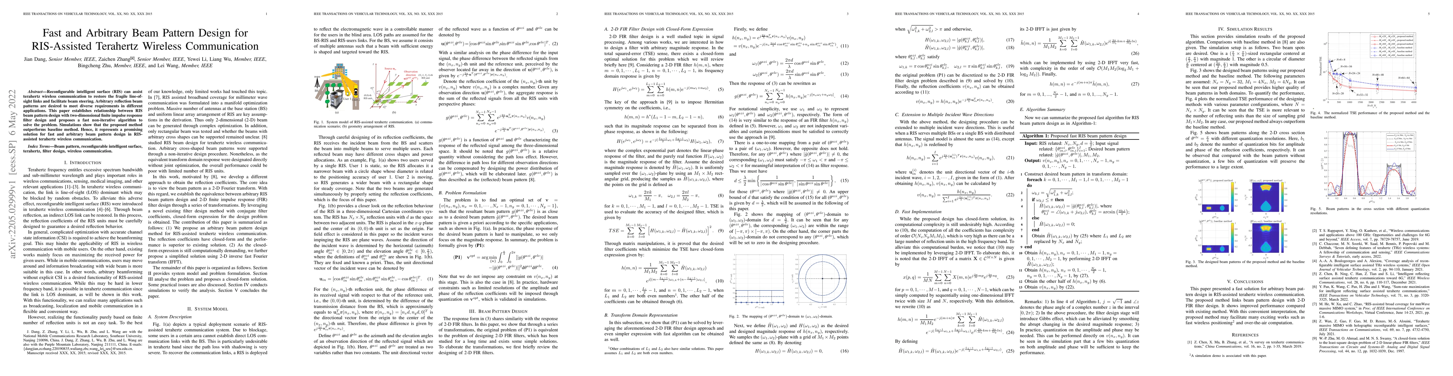 Thumbnail for Fast and Arbitrary Beam Pattern Design for RIS-Assisted Terahertz
  Wireless Communication