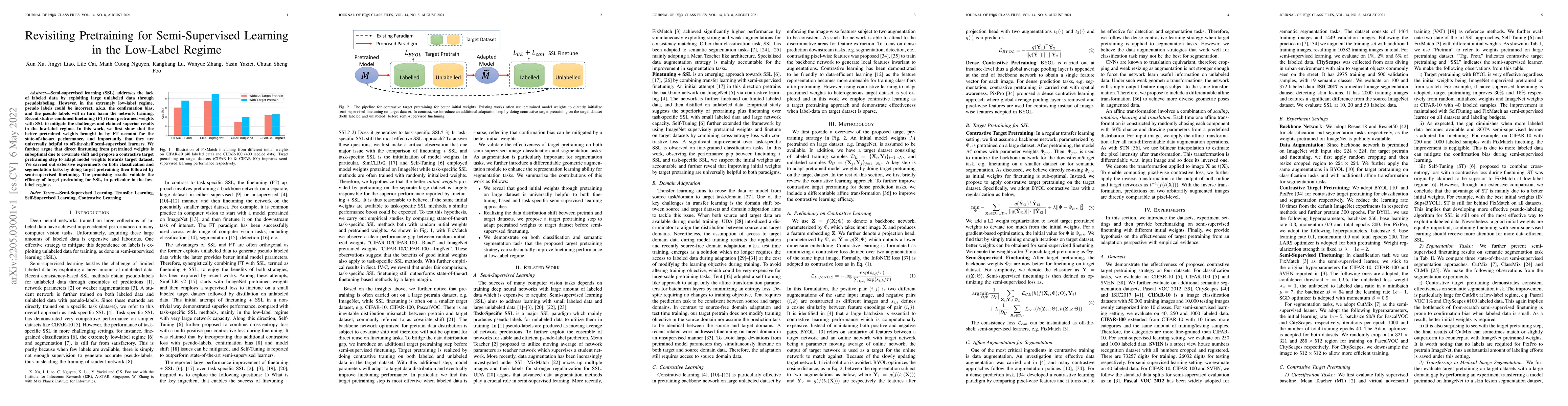 Thumbnail for Revisiting Pretraining for Semi-Supervised Learning in the Low-Label
  Regime