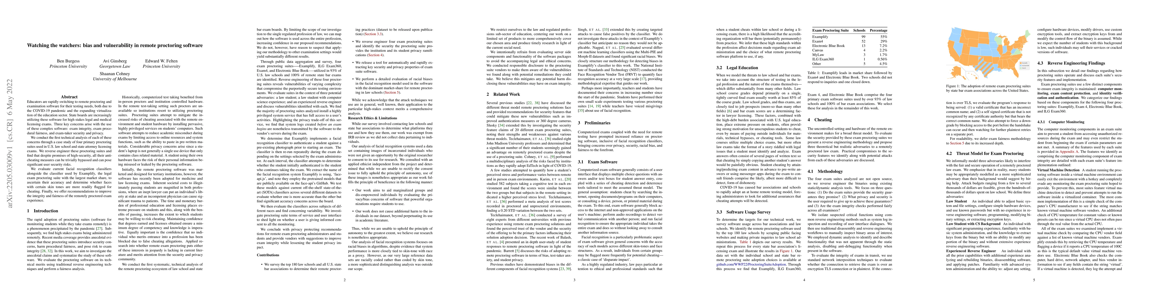 Thumbnail for Watching the watchers: bias and vulnerability in remote proctoring
  software