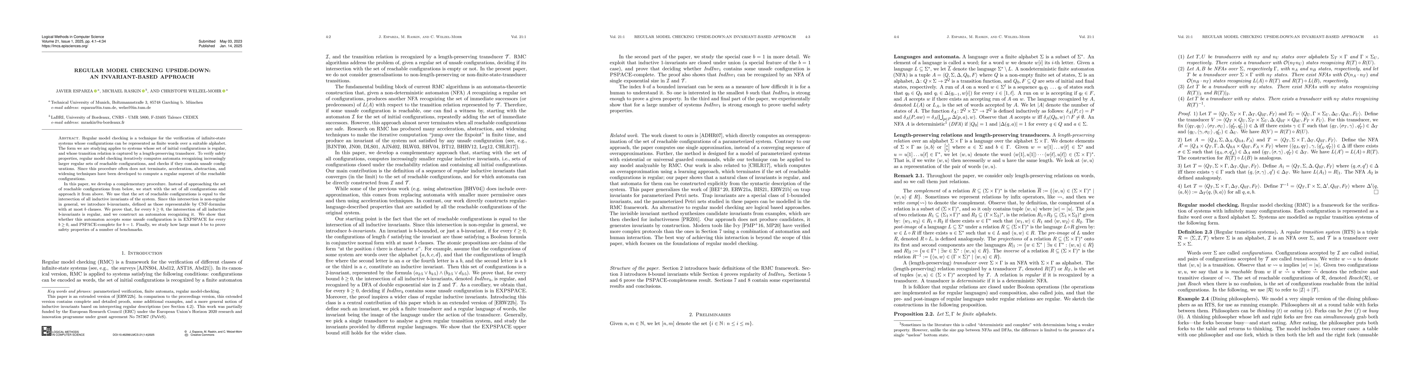 Thumbnail for Regular Model Checking Upside-Down: An Invariant-Based Approach