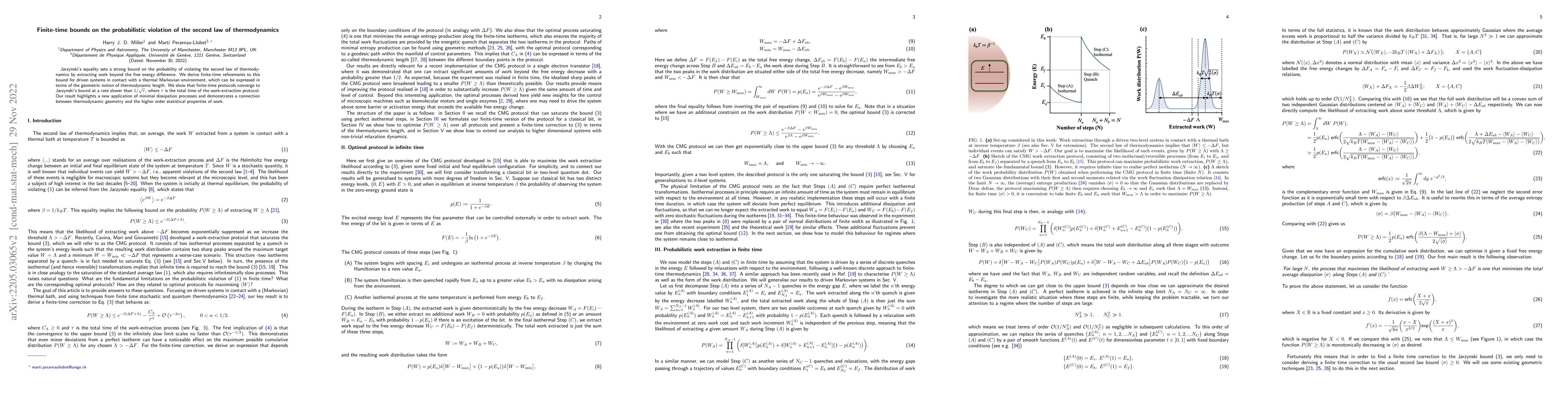 Thumbnail for Finite-time bounds on the probabilistic violation of the second law of
  thermodynamics
