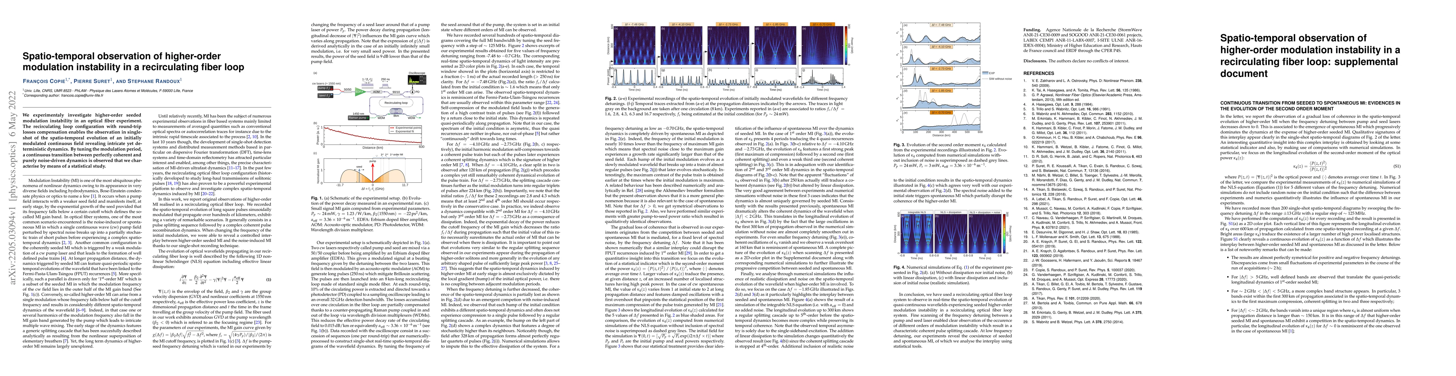 Thumbnail for Spatio-temporal observation of higher-order modulation instability in a
  recirculating fiber loop