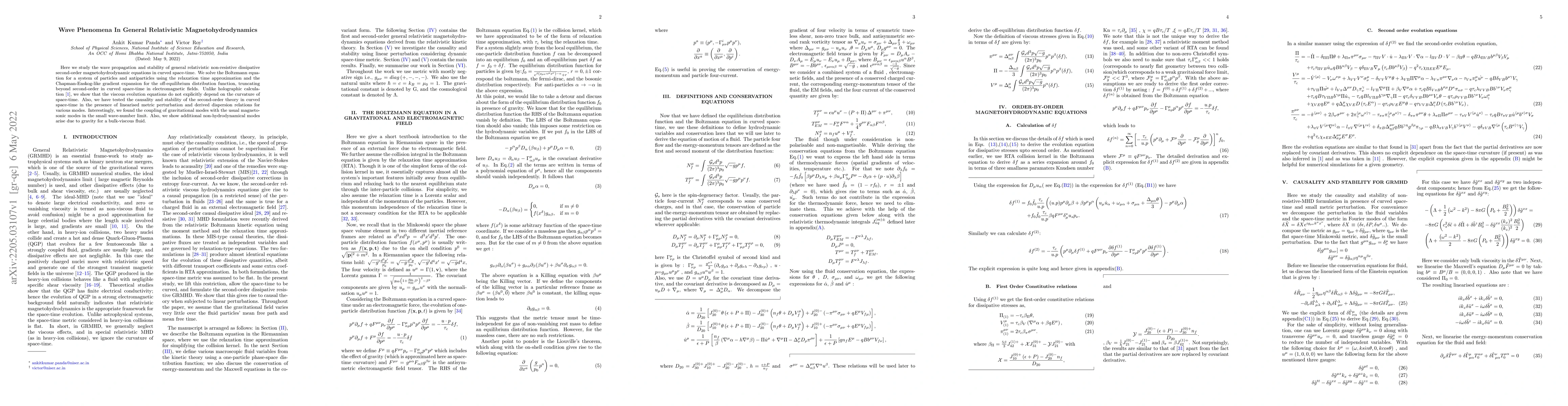Thumbnail for Wave Phenomena In General Relativistic Magnetohydrodynamics