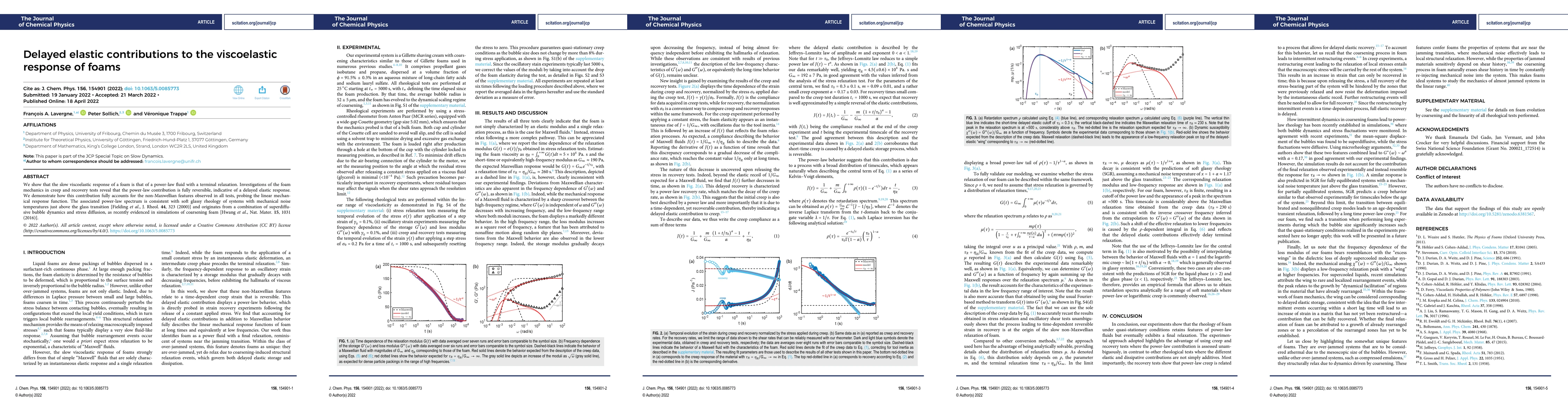 Thumbnail for Delayed elastic contributions to the viscoelastic response of foams