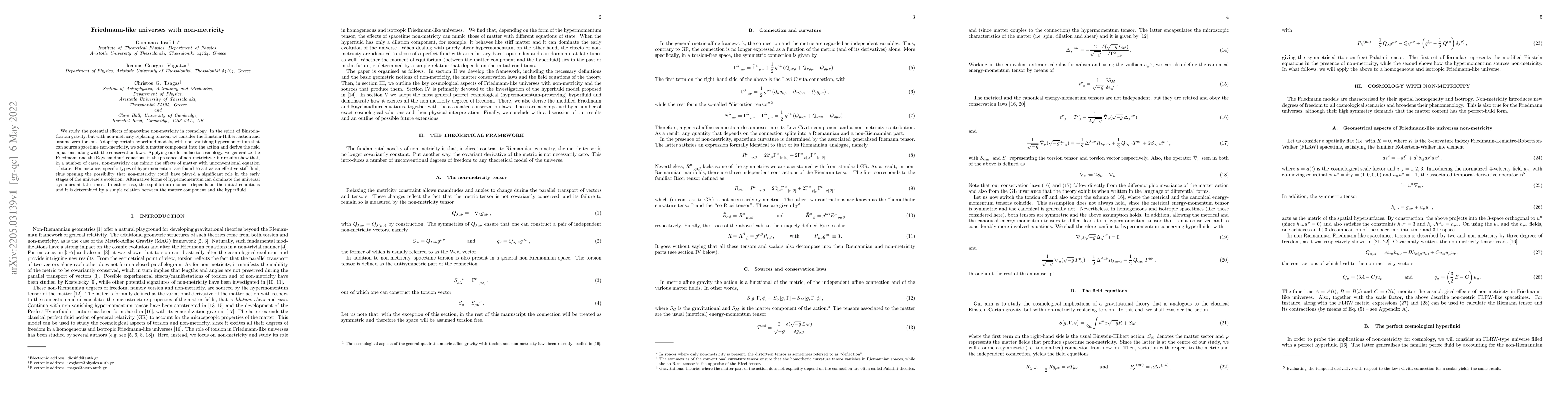 Thumbnail for Friedmann-like universes with non-metricity