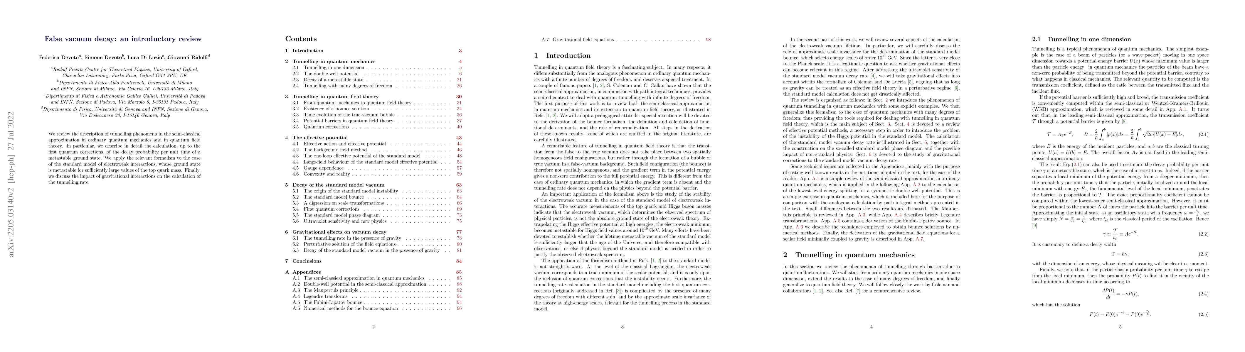 Thumbnail for False vacuum decay: an introductory review