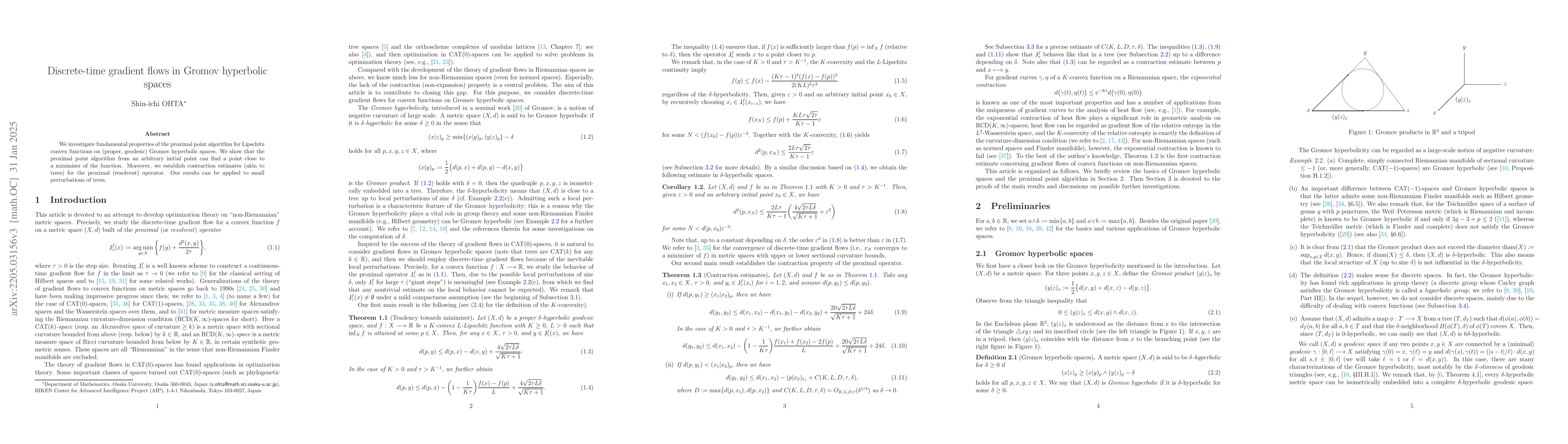 Thumbnail for Discrete-time gradient flows in Gromov hyperbolic spaces