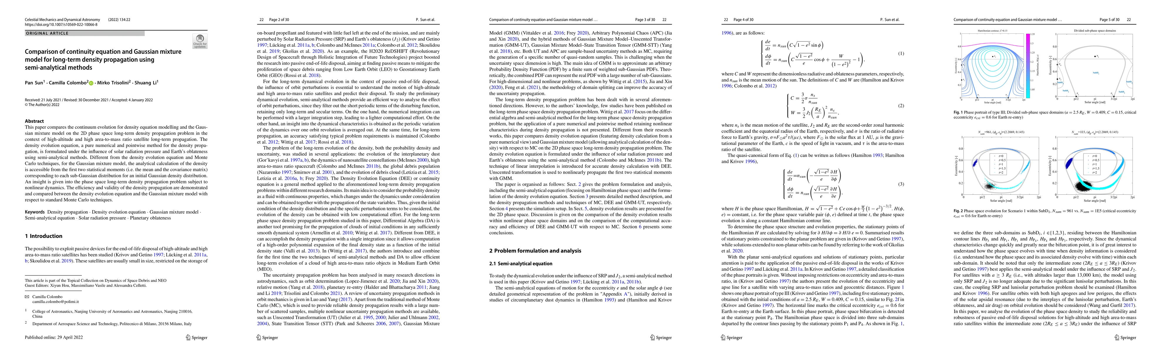 Thumbnail for Comparison of continuity equation and Gaussian mixture model for
  long-term density propagation using semi-analytical methods