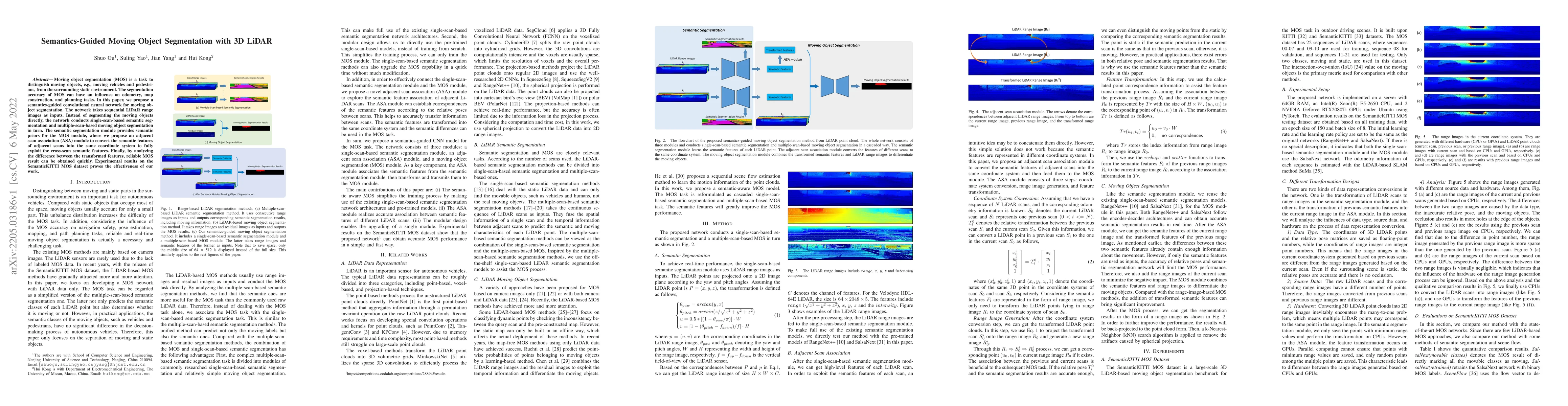 Thumbnail for Semantics-Guided Moving Object Segmentation with 3D LiDAR