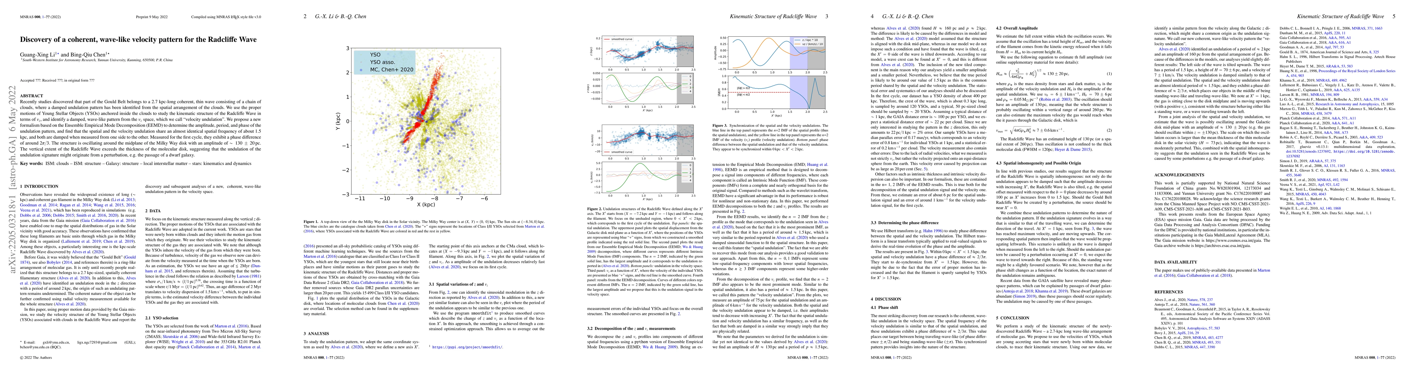 Thumbnail for Discovery of a coherent, wave-like velocity pattern for the Radcliffe
  Wave
