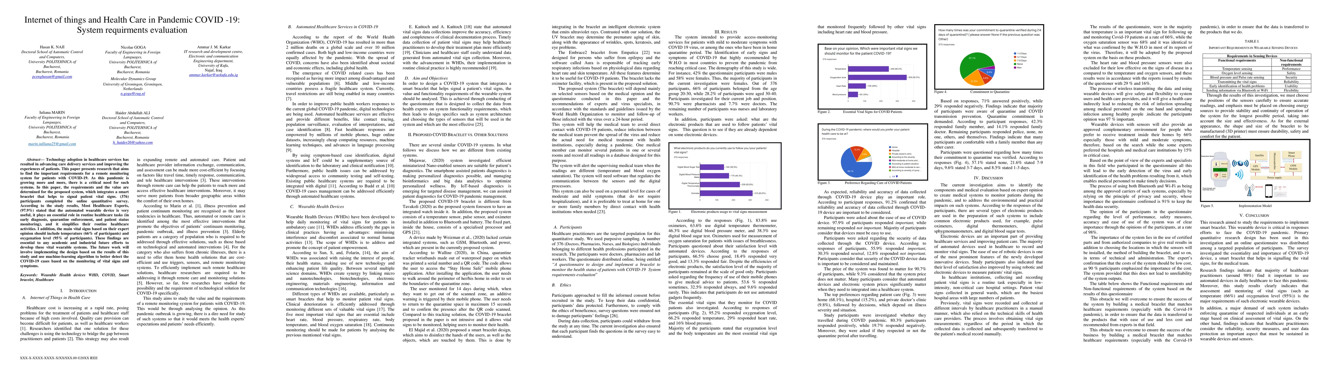 Thumbnail for Internet of Things and Health Care in Pandemic COVID-19: System
  Requirements Evaluation