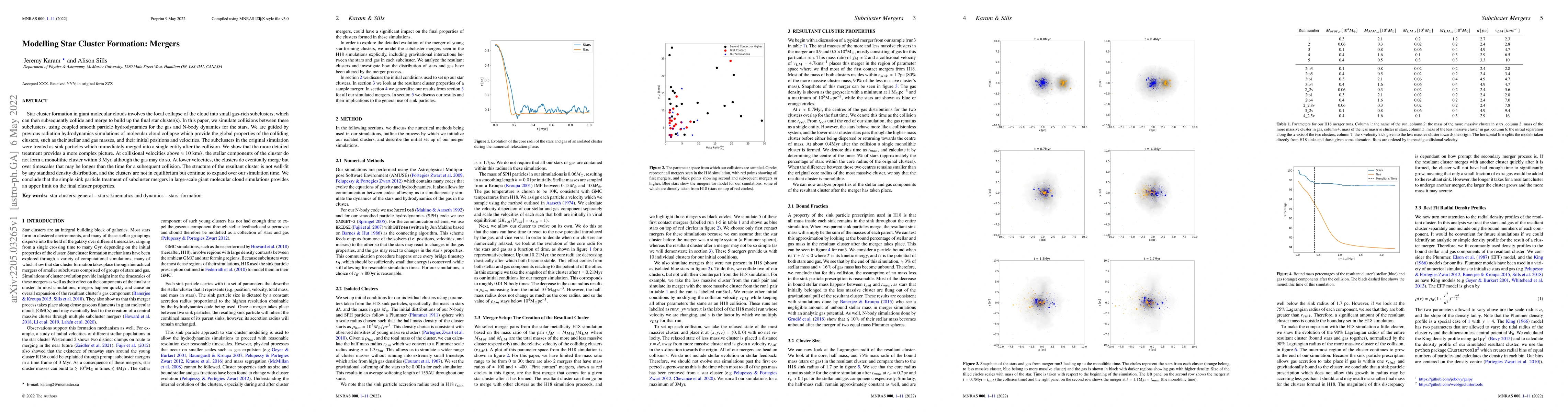 Thumbnail for Modelling Star Cluster Formation: Mergers