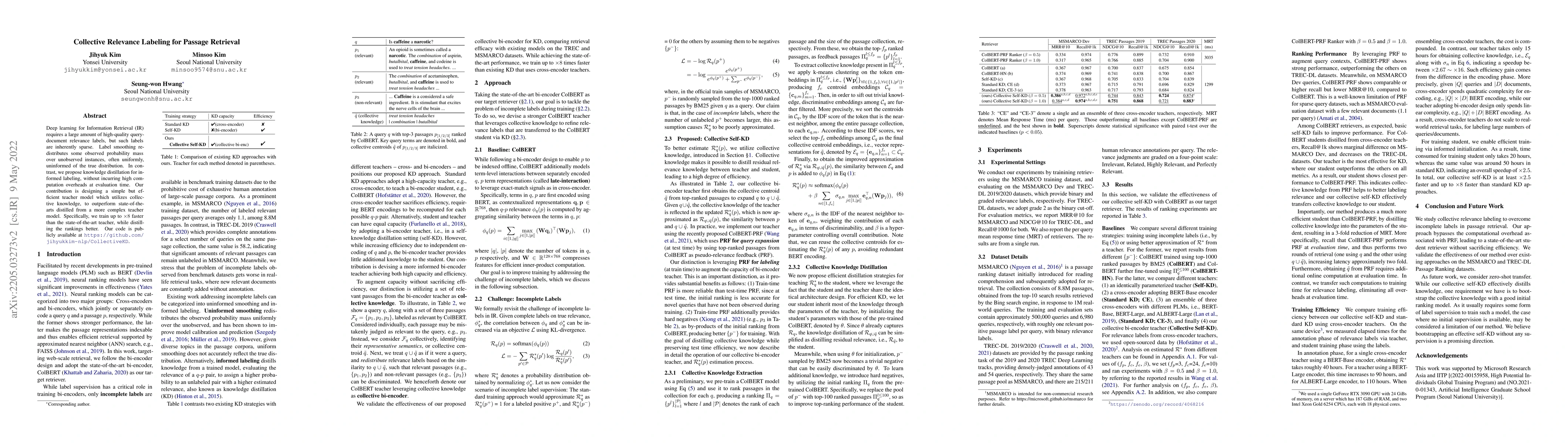 Thumbnail for Collective Relevance Labeling for Passage Retrieval
