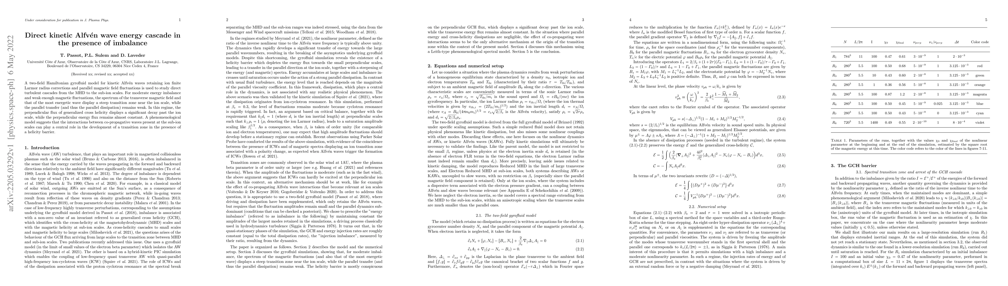 Thumbnail for Direct kinetic Alfv\'en wave energy cascade in the presence of imbalance