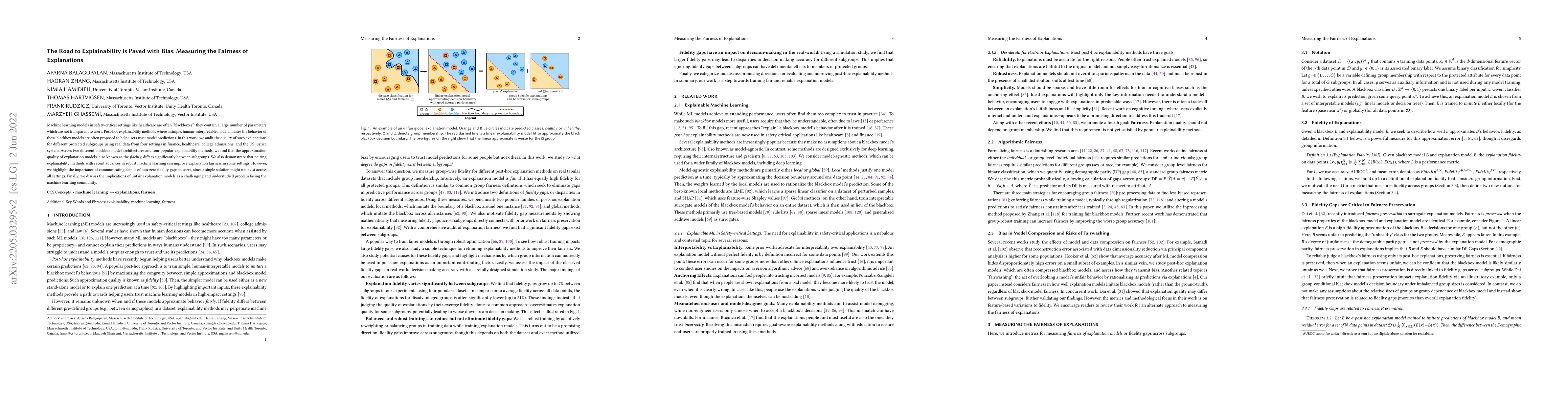 Thumbnail for The Road to Explainability is Paved with Bias: Measuring the Fairness of
  Explanations