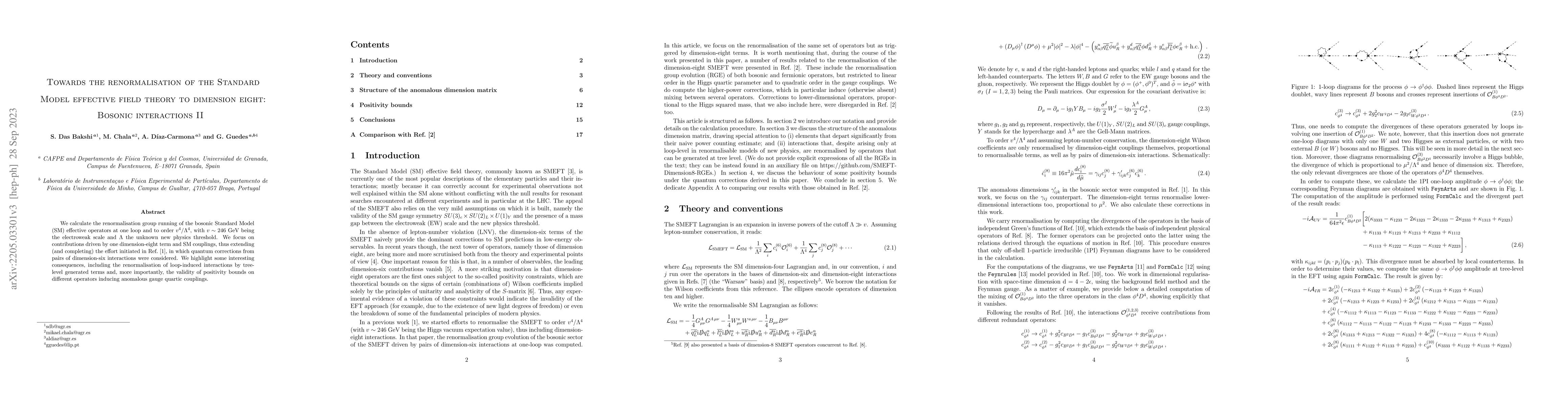 Thumbnail for Towards the renormalisation of the Standard Model effective field theory
  to dimension eight: Bosonic interactions II