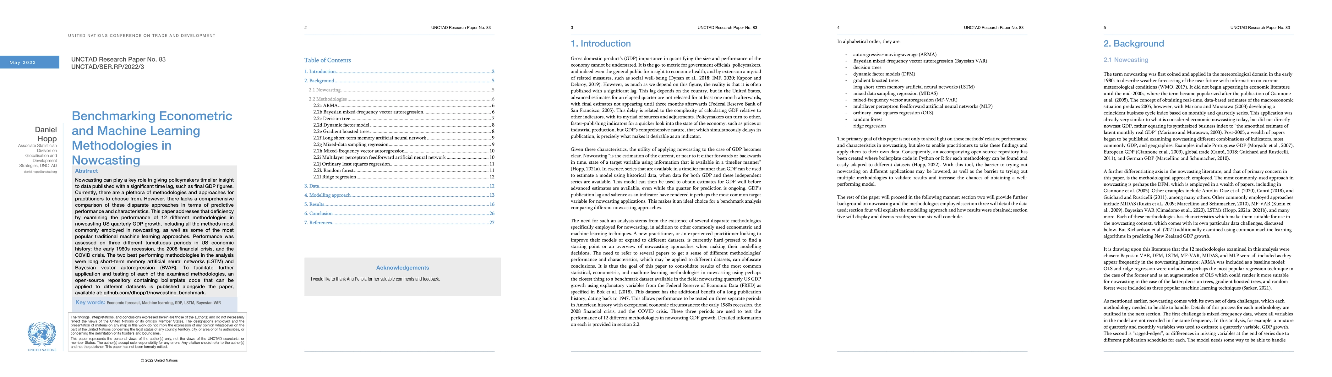 Thumbnail for Benchmarking Econometric and Machine Learning Methodologies in
  Nowcasting