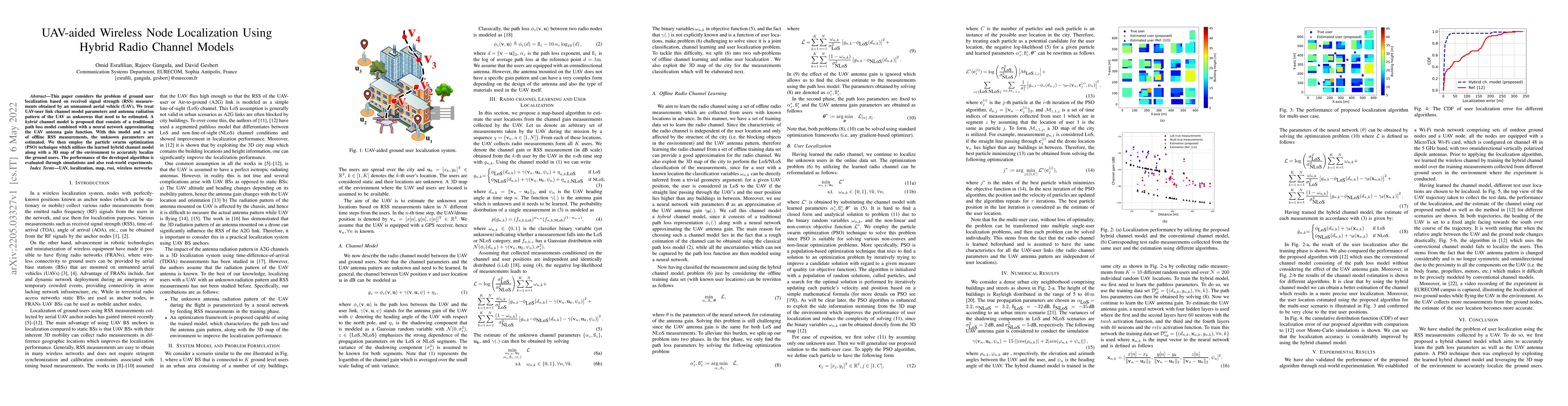 Thumbnail for UAV-aided Wireless Node Localization Using Hybrid Radio Channel Models