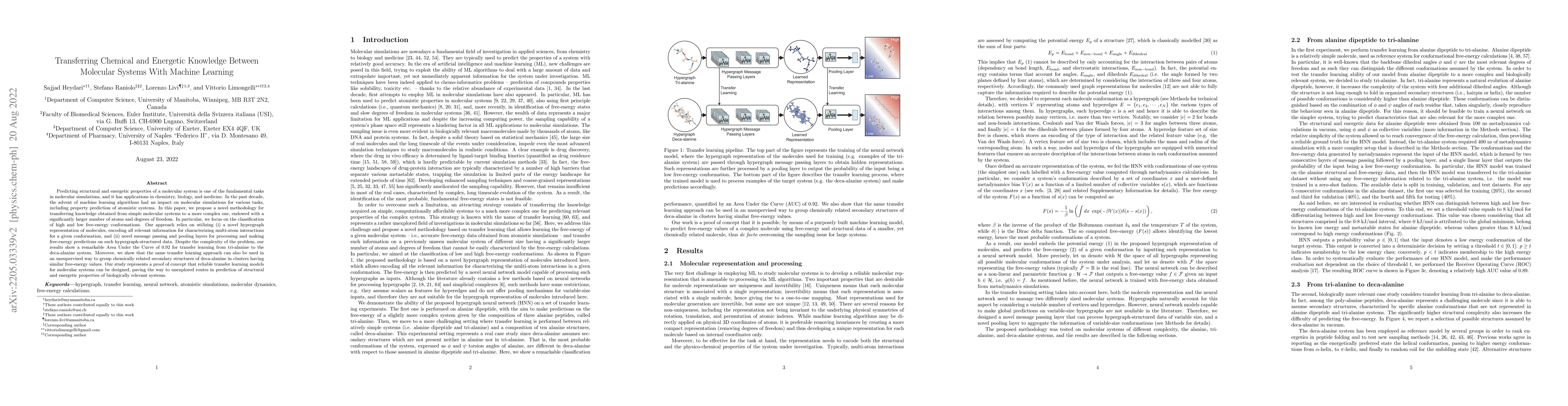 Thumbnail for Transferring Chemical and Energetic Knowledge Between Molecular Systems
  with Machine Learning
