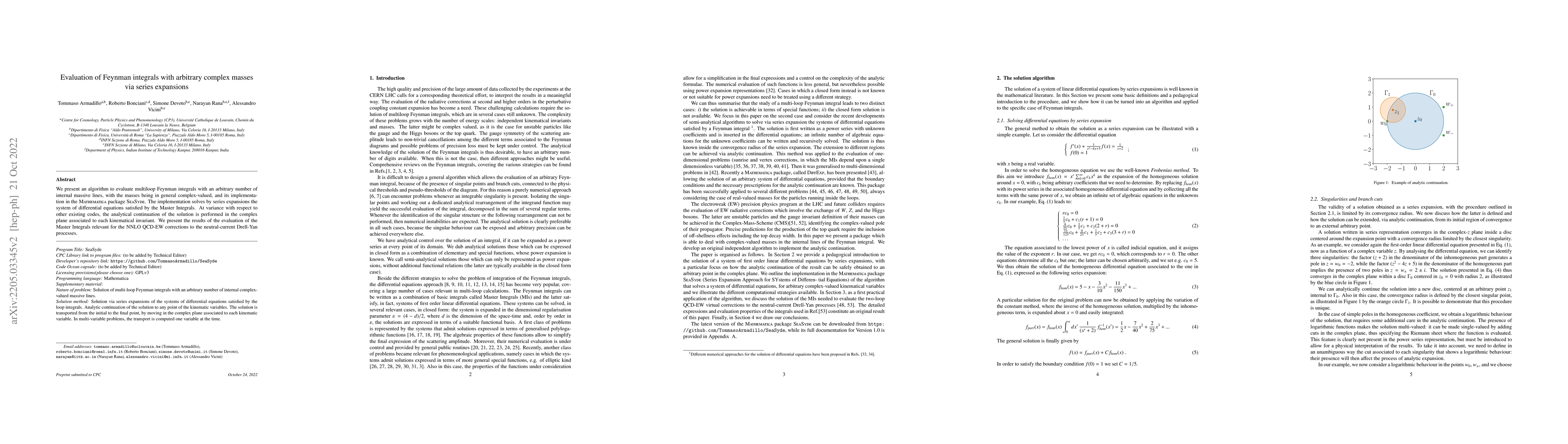 Thumbnail for Evaluation of Feynman integrals with arbitrary complex masses via series
  expansions