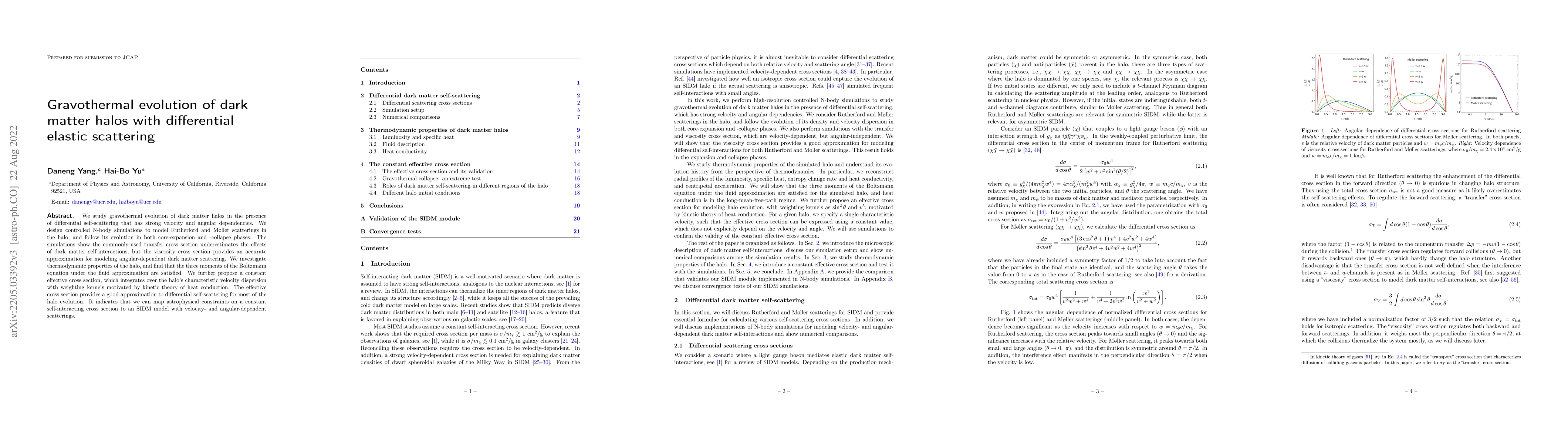 Thumbnail for Gravothermal evolution of dark matter halos with differential elastic
  scattering