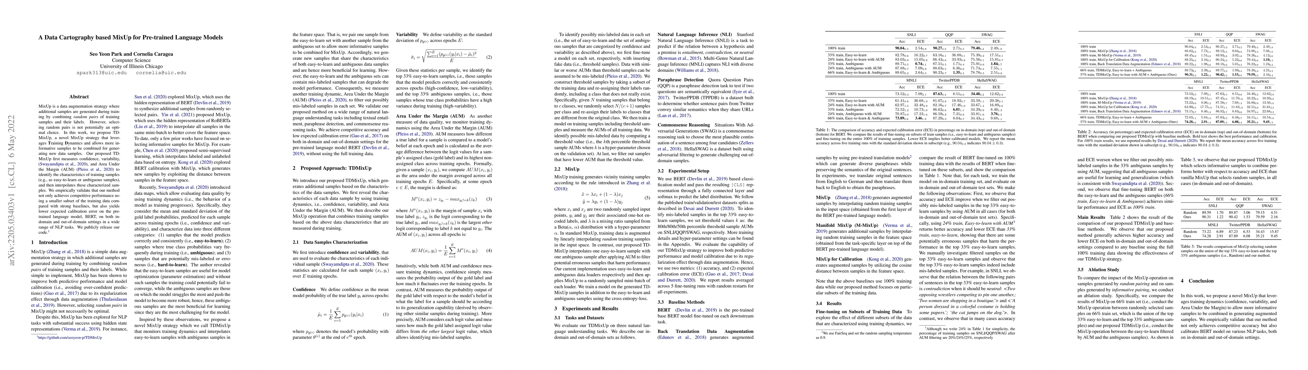 Thumbnail for A Data Cartography based MixUp for Pre-trained Language Models