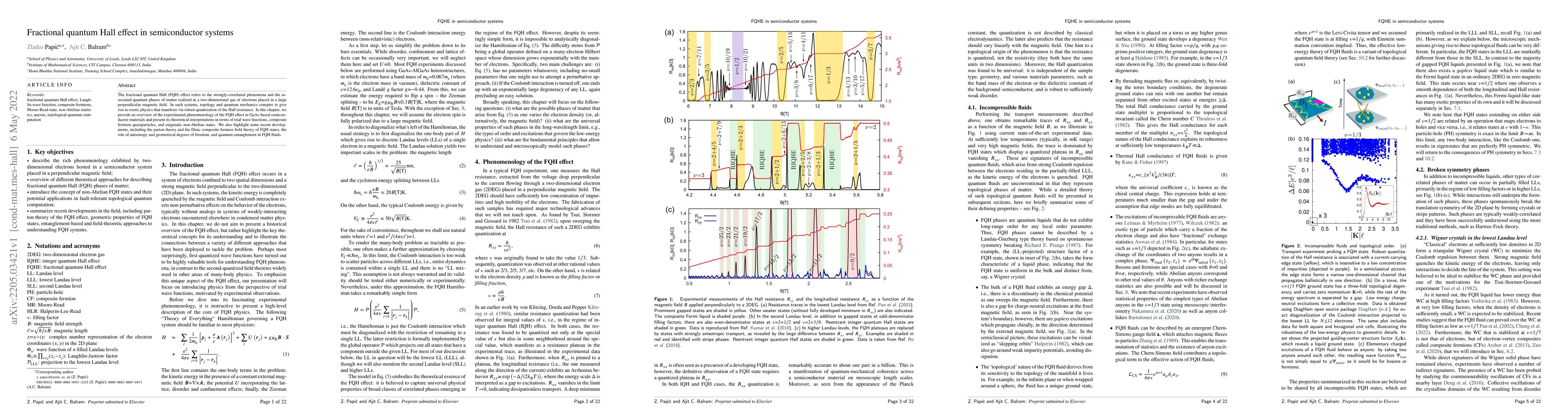 Thumbnail for Fractional quantum Hall effect in semiconductor systems