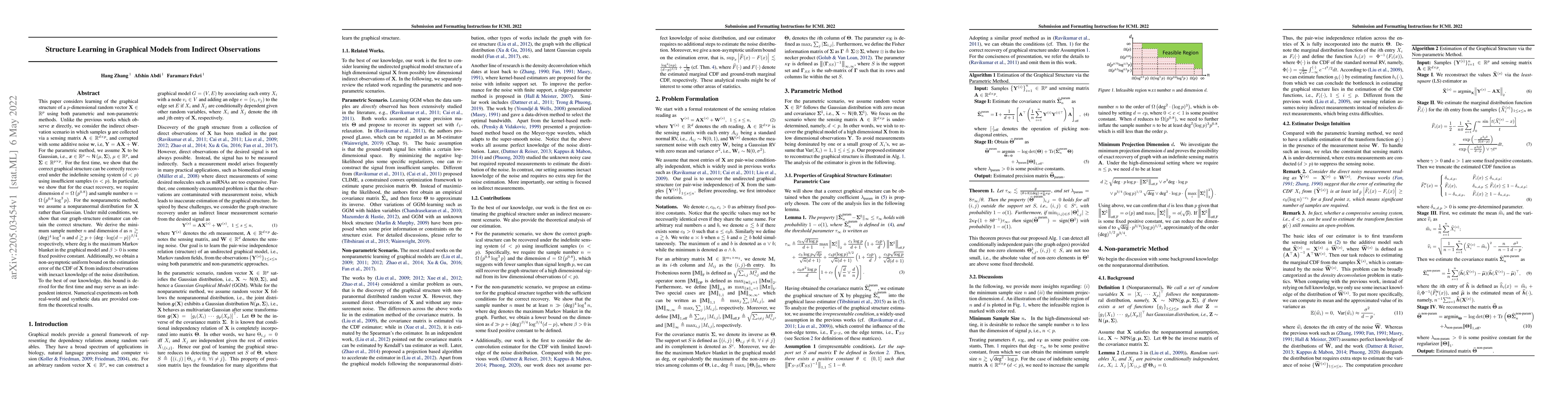 Thumbnail for Structure Learning in Graphical Models from Indirect Observations