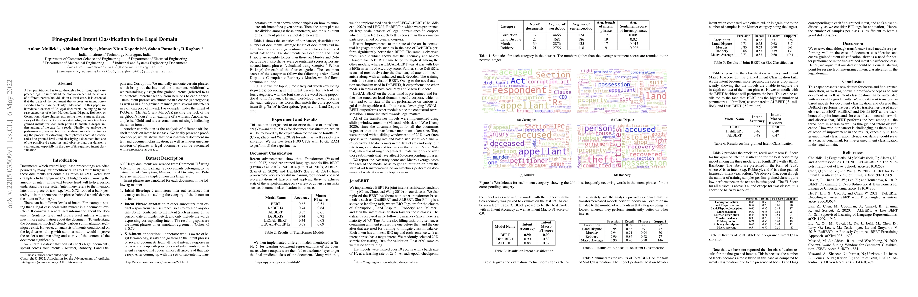Thumbnail for Fine-grained Intent Classification in the Legal Domain