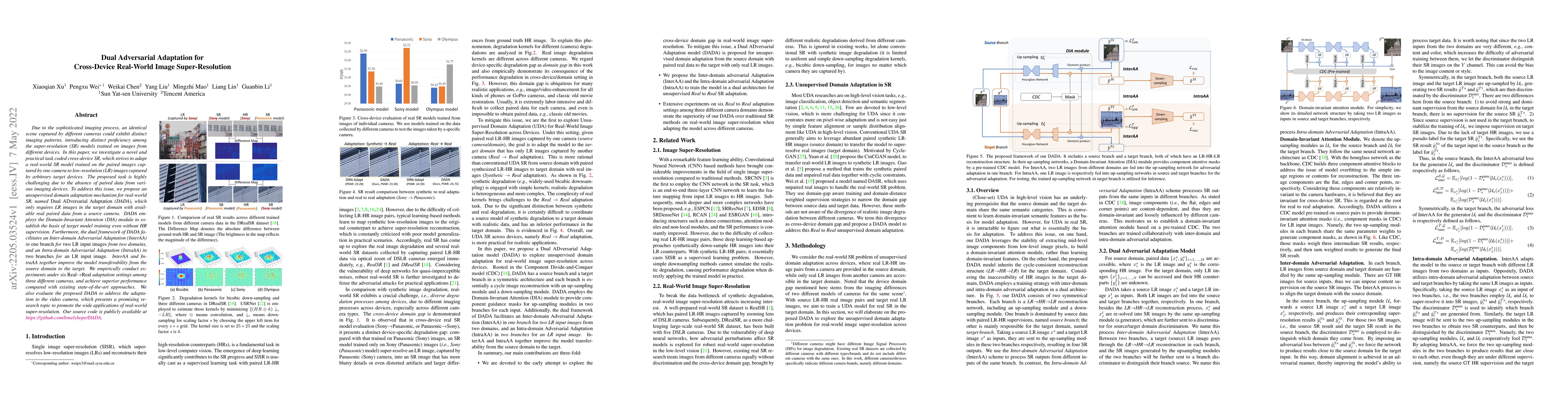 Thumbnail for Dual Adversarial Adaptation for Cross-Device Real-World Image
  Super-Resolution