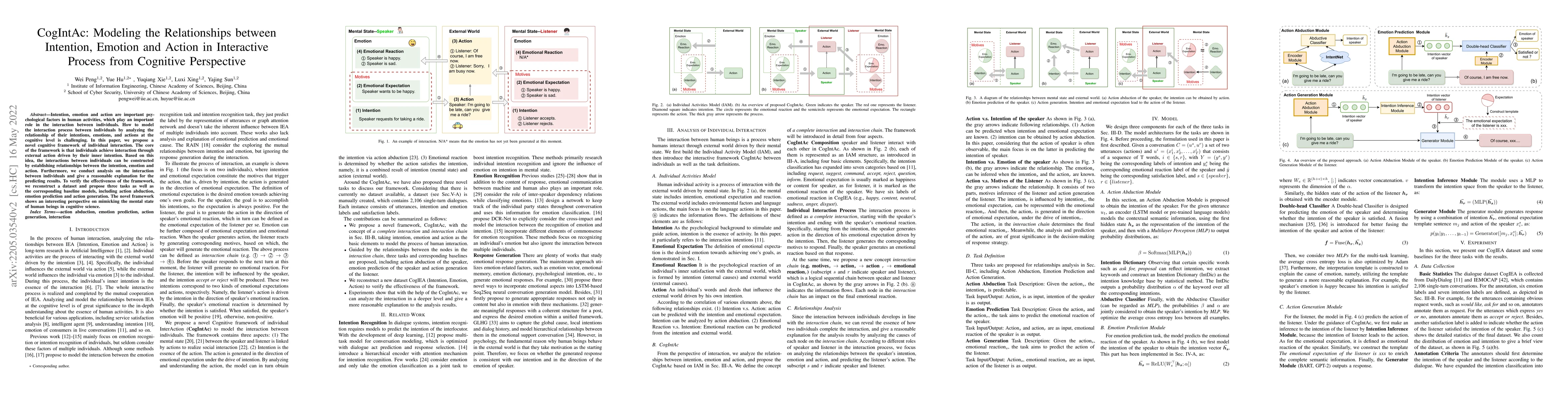 Thumbnail for CogIntAc: Modeling the Relationships between Intention, Emotion and
  Action in Interactive Process from Cognitive Perspective
