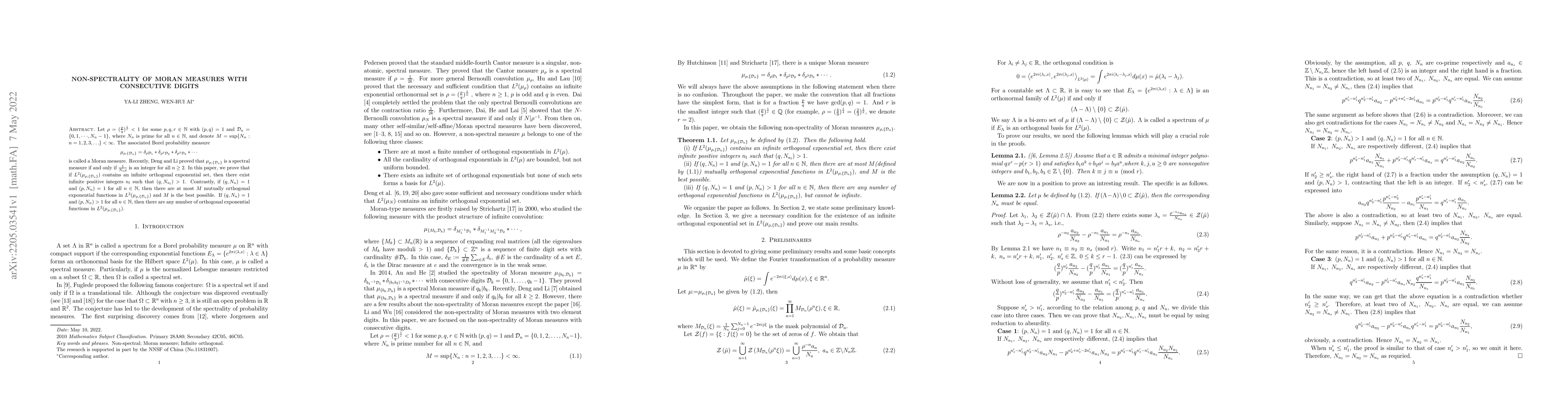 Thumbnail for Non-spectrality of Moran measures with consecutive digits