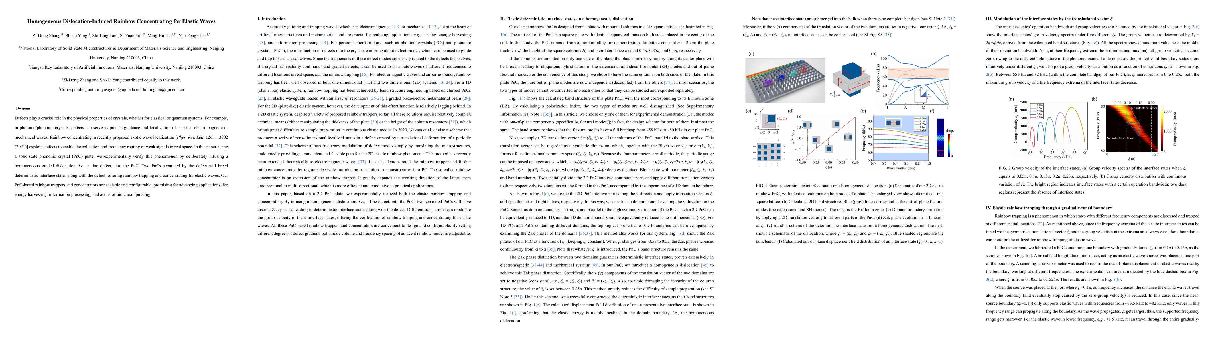Thumbnail for Homogeneous Dislocation-Induced Rainbow Concentrating for Elastic Waves